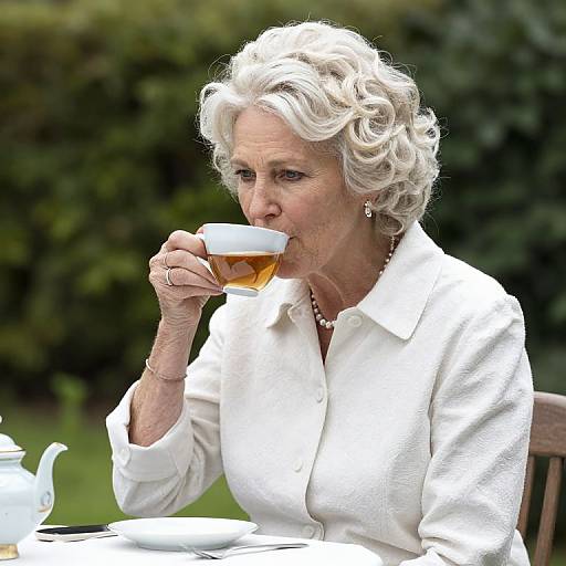 Edna Enjoying Tea with Friend