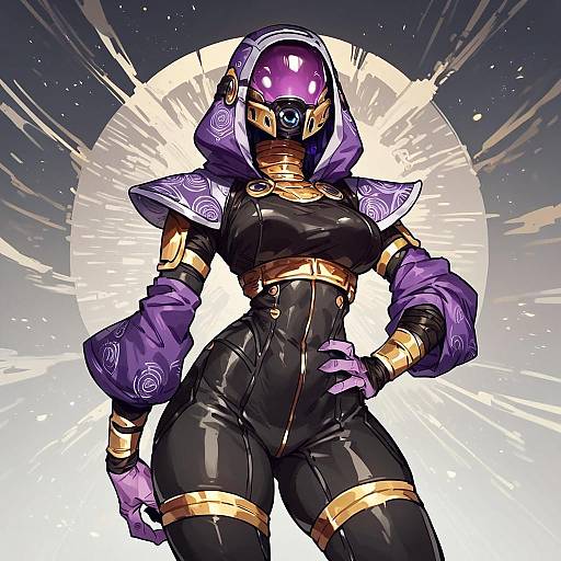 Tali'Zorah Alien Pinup Pose