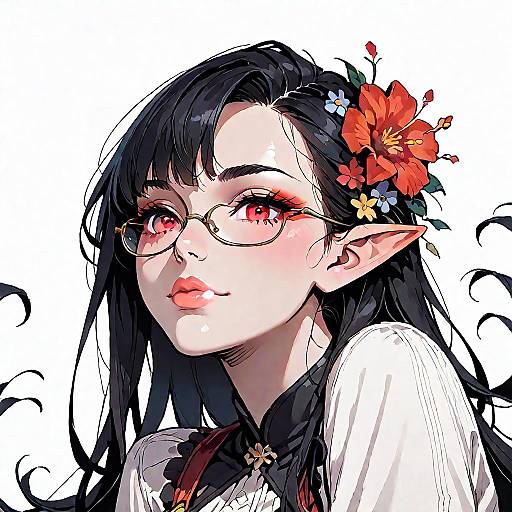 Anime-Inspired Character with Unique Features