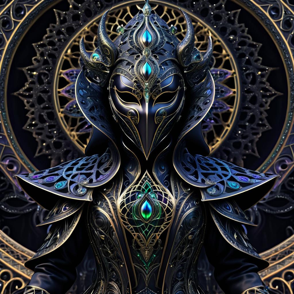 Mystical Dark Enchanter in Alien Attire