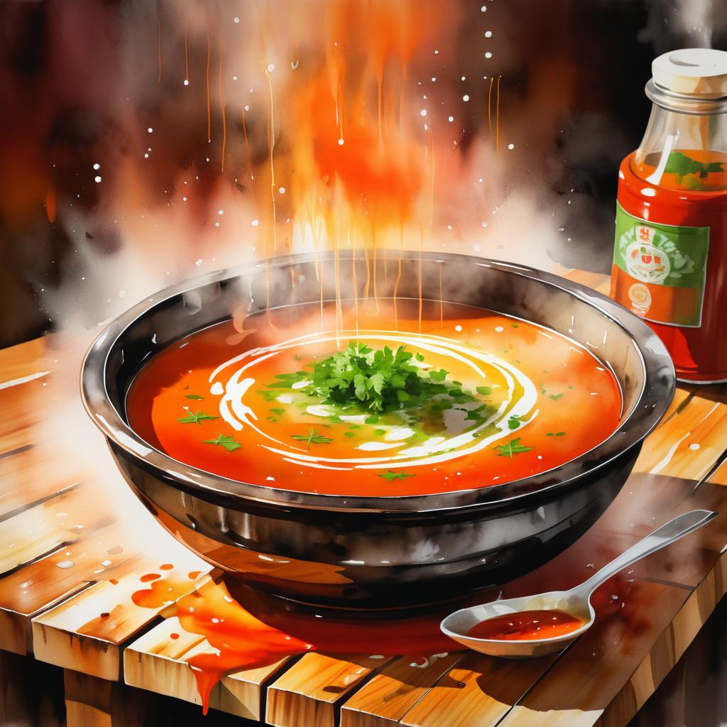 Warm Bowl of Soup in Cozy Setting