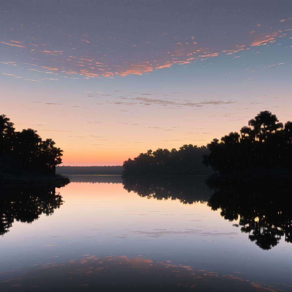 Twilight Serenity at Oasis Haven Lake