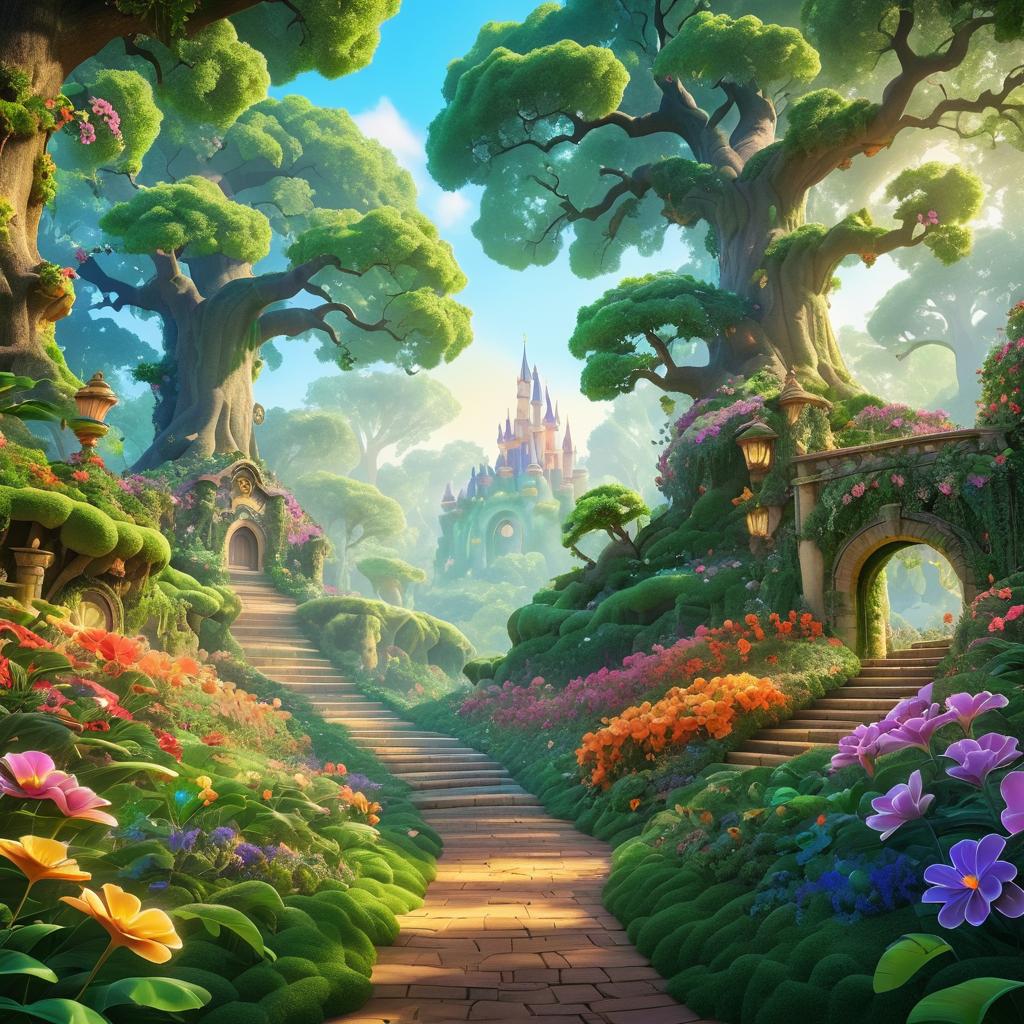 Enchanting Fairytale Forest Illustration