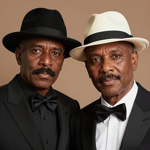 Portrait of Two Stylish Men Together