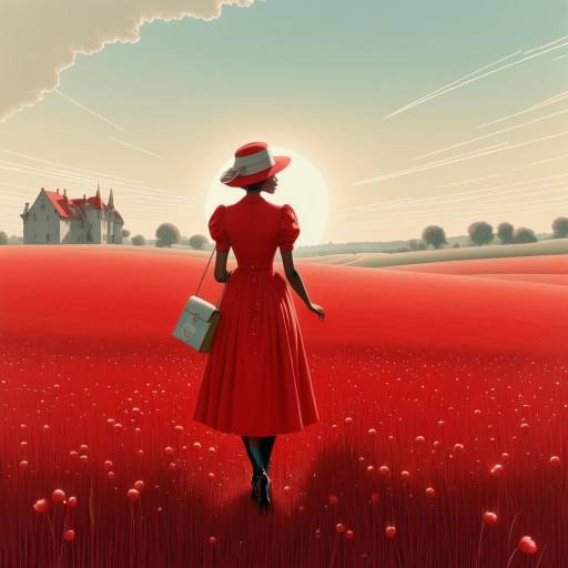 Woman in Field with Bag: Artistic Vision