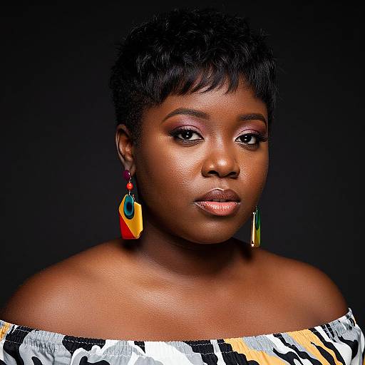 Stylish Plus Size Black Woman Portrait