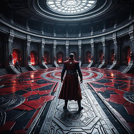 Doctor Strange on Crimson and Silver Battlefield