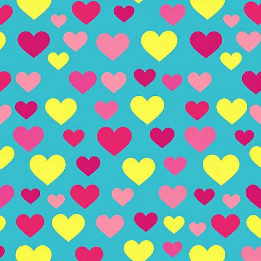 Colorful Valentines Hearts Background
