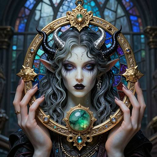 Ivory and Jade Wraith Amulet