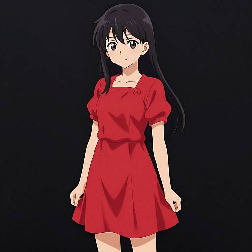 Yuno Gasai Red Dress Portrait