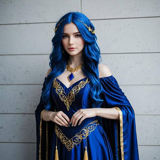Elegant Lapis Lazuli Cosplay Outfit Design