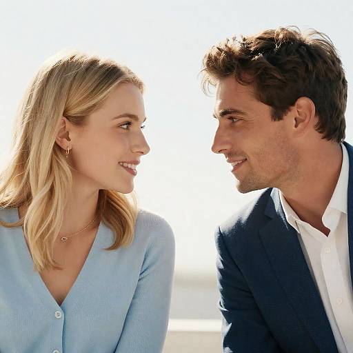 Heartwarming Couple in Soft Sunlight