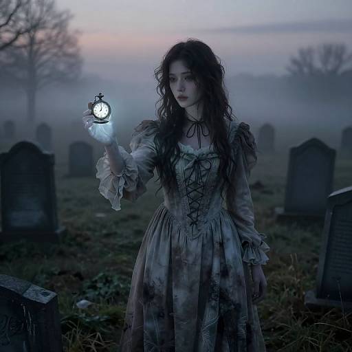 Ethereal Victorian Ghost at Twilight