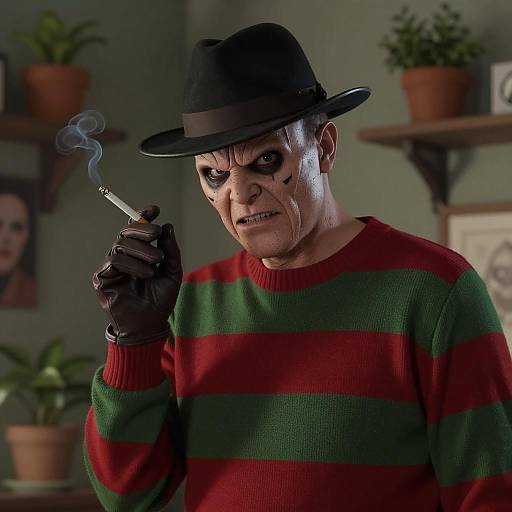Freddy Krueger Digital Illustration With Details