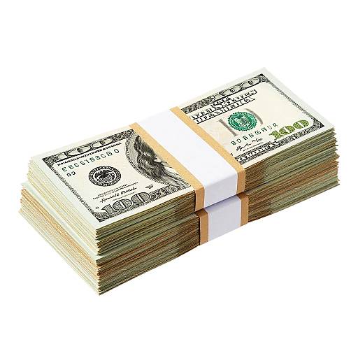 Ultra-Clear Money Stack PNG