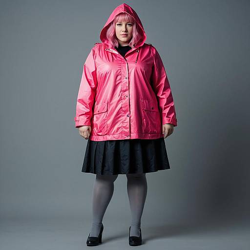 Realistic Plus Size Pink Woman Costume