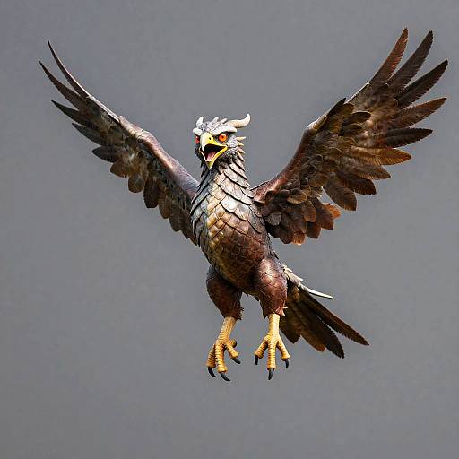 Soaring Griffin with Topaz Eyes