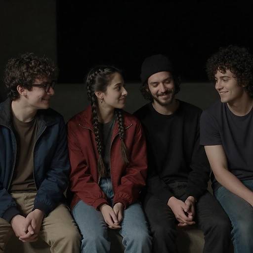 Dimly Lit Intimate Group Portrait