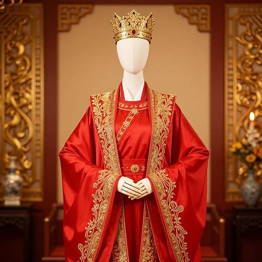 Regal Mannequin in Ornate Room