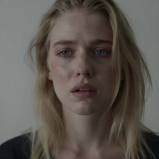 Emotional Portrait of a Distressed Woman