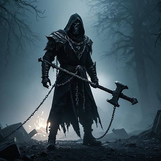 Shadowy Revenant Warrior with Giant Hammer