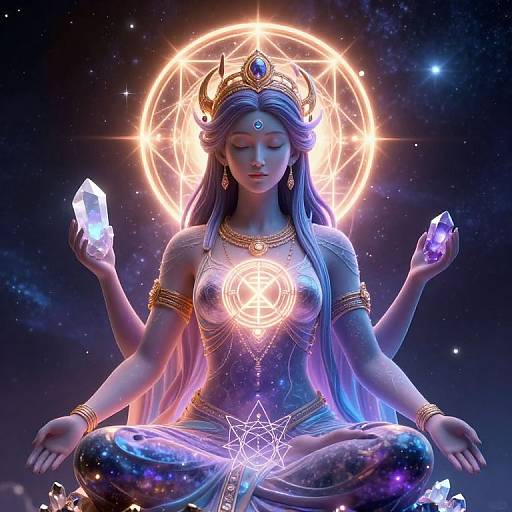 Cosmic Sacred Feminine 3D Render