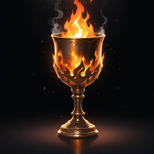 Intricate Still Life of Chalice with Fire Intricate Still Life of Chalice with Fire