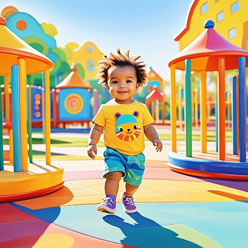 Sunny Playground Adventure with a Toddler Sunny Playground Adventure with a Toddler