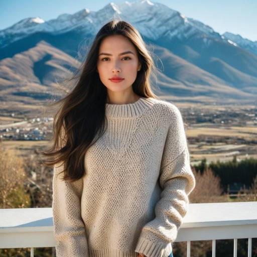 Serene Young Woman on a Balcony