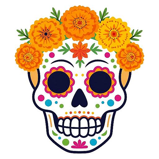 Decorated Calavera Skull Artwork