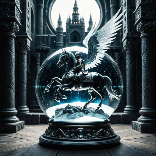 Magical Crystal Ball with Winged Cuirassier Magical Crystal Ball with Winged Cuirassier