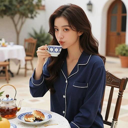 Kodansha Style Woman in Pajamas