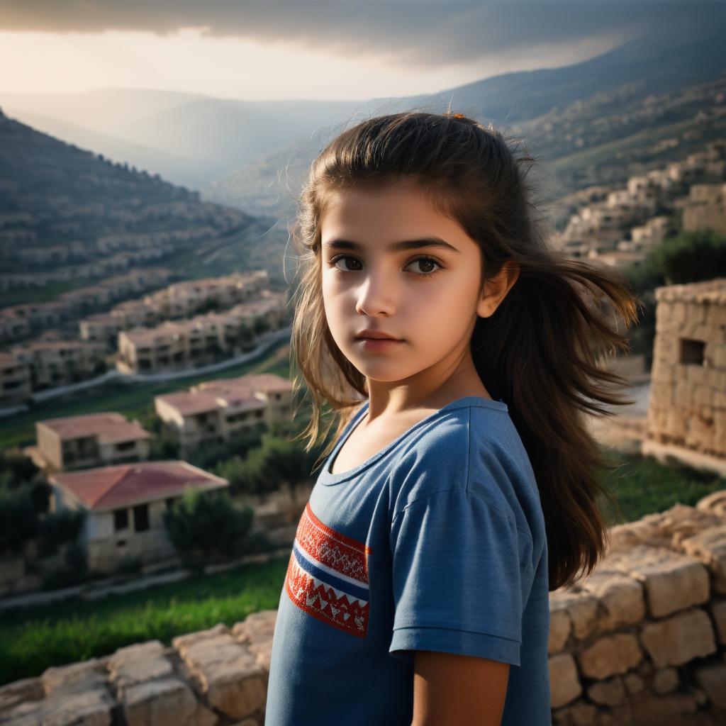 Cinematic Portrait of Zgharta's Young Girl