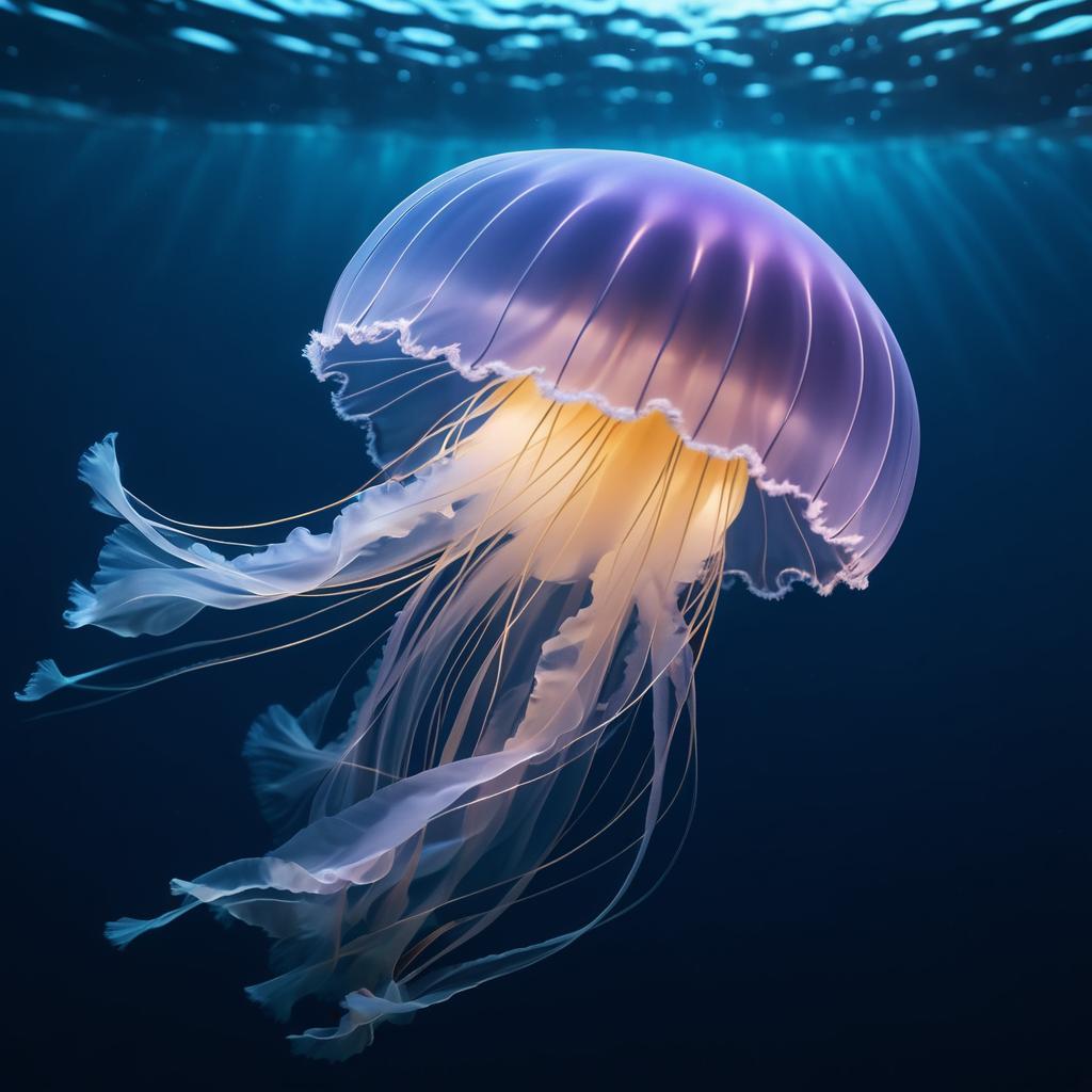 Graceful Twilight Jellyfish in Motion