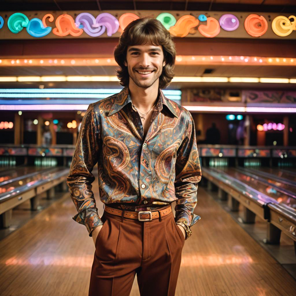 Retro 70s Style in a Bowling Alley