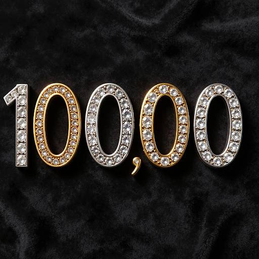 Luxury Number 100,000 in Precious Materials