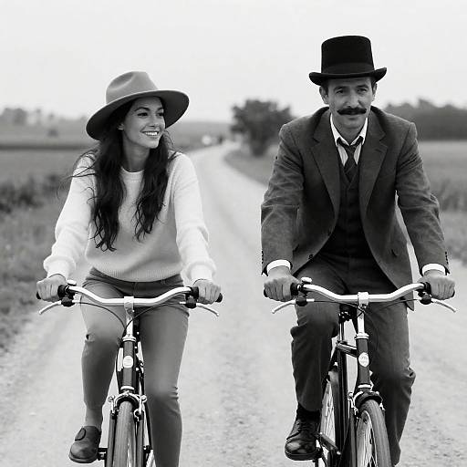 Charming Vintage Bicycle Ride Portrait