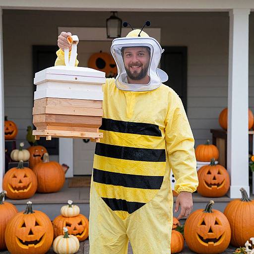 Bee Keeper Halloween Scene