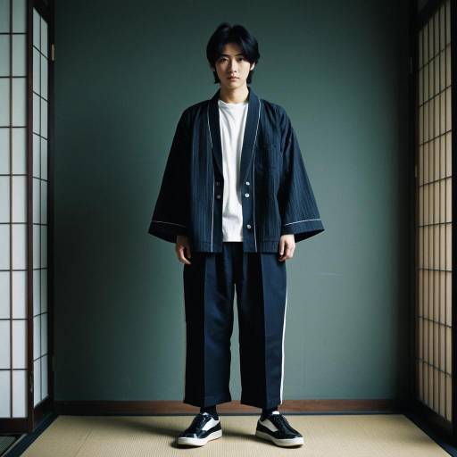 Stylish Japanese Male Fashion Portrait