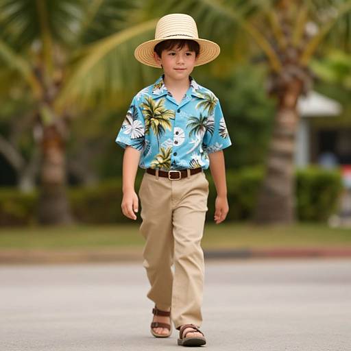 Summer Costume Party with Hawaiian Shirt