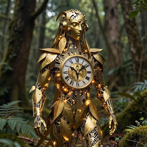 Art Nouveau Clockwork Forest Guardian