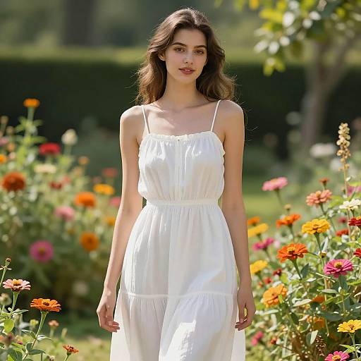 Serene Beauty in a Sunny Garden