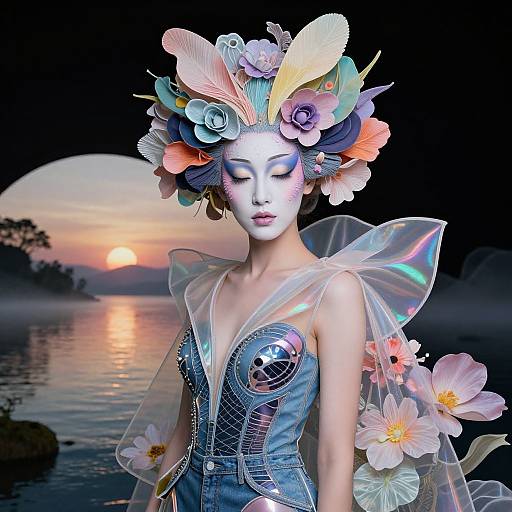 Avant-Garde Futuristic Fashion Portrait