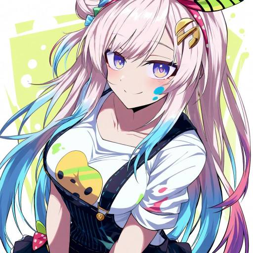 Illustration of Airani iofifteen (1st costume), hololive in the style of Shimure (460)