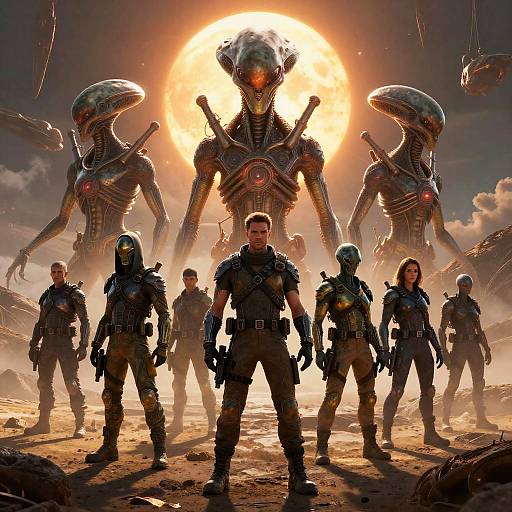 Alien-Human Standoff on Desolate Planet