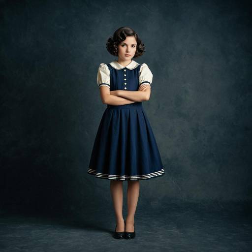 Girl in Vintage 1940s Italian Dress