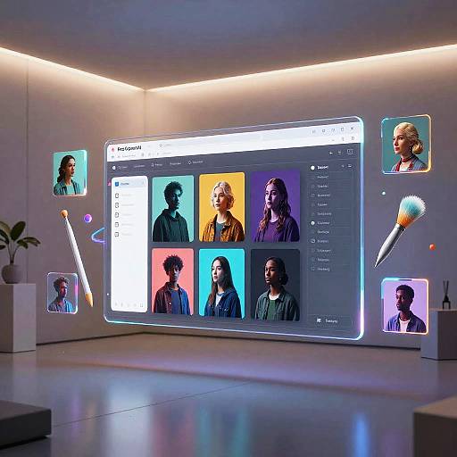 Futuristic OpenAI Image Generator Interface