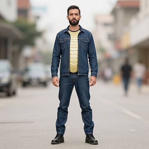 Man in Snake Costume with Beard