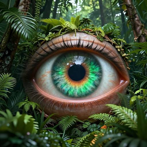 Colossal Eye in Jungle Canopy