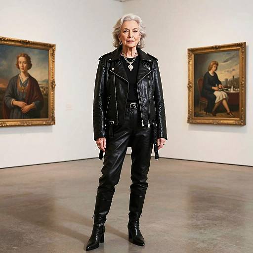 Avant-Garde Senior Fashion Portrait